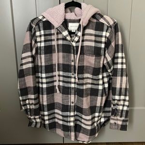 American Eagle Hooded Flannel